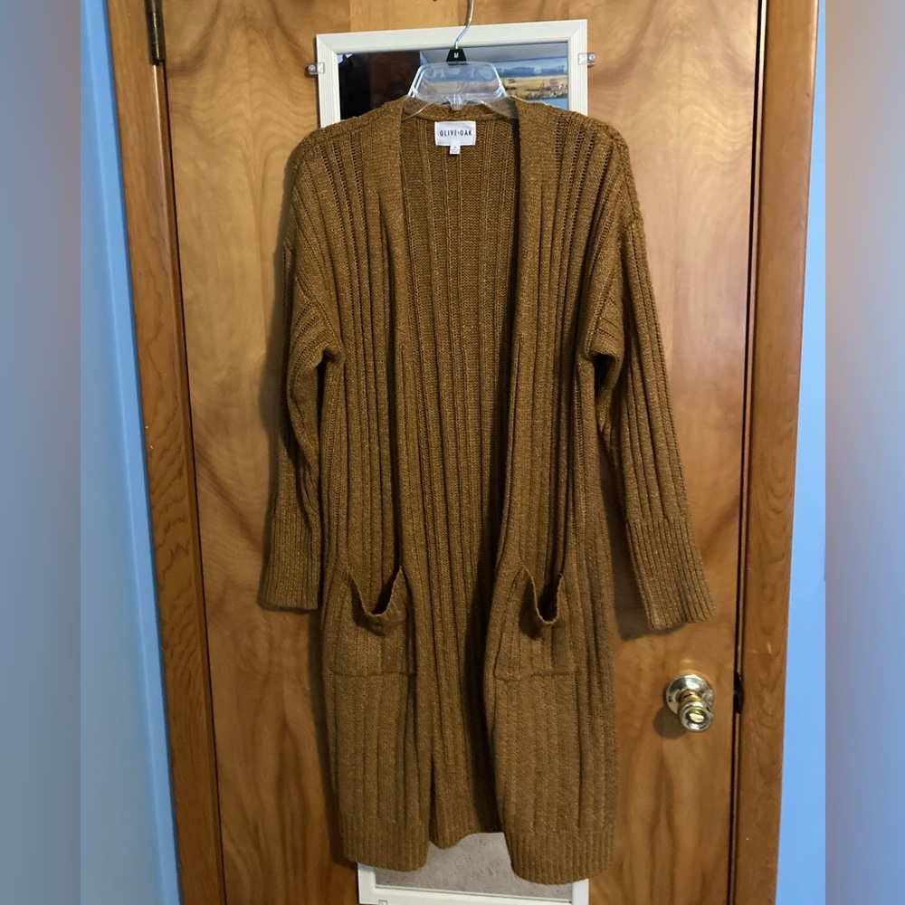 Brown long cardigan. Excellent condition